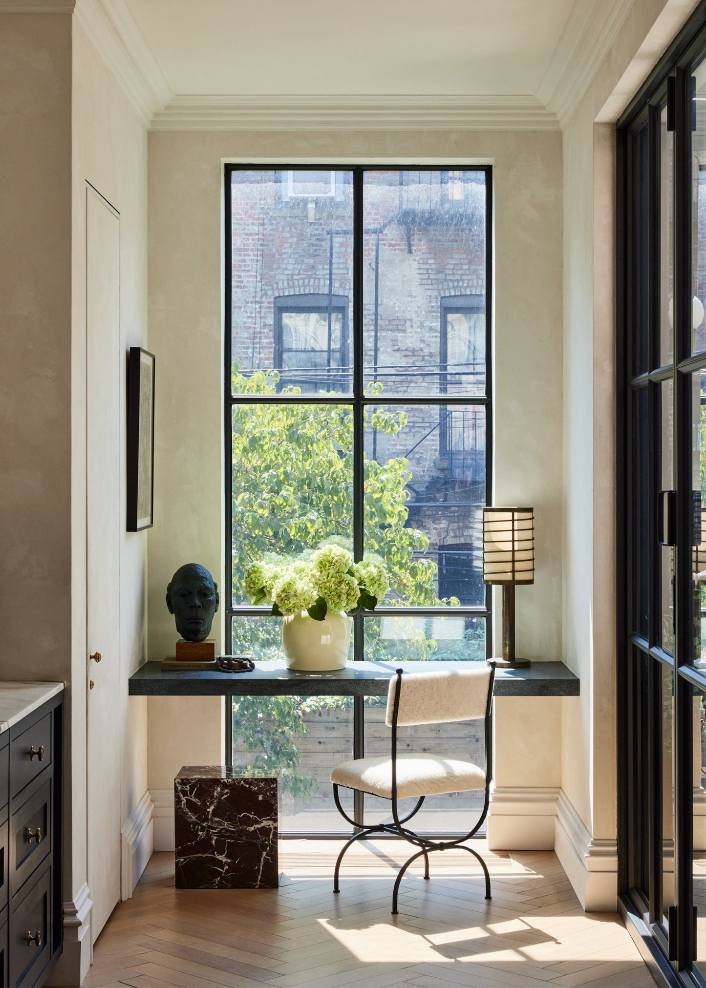 Artificial Flowers French Country Green Real Touch Hydrangea Stem - 18"