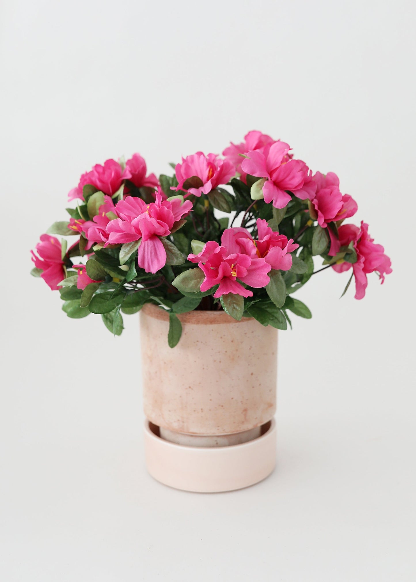 Artificial Azalea Flower Bush in Fuchsia - 13"