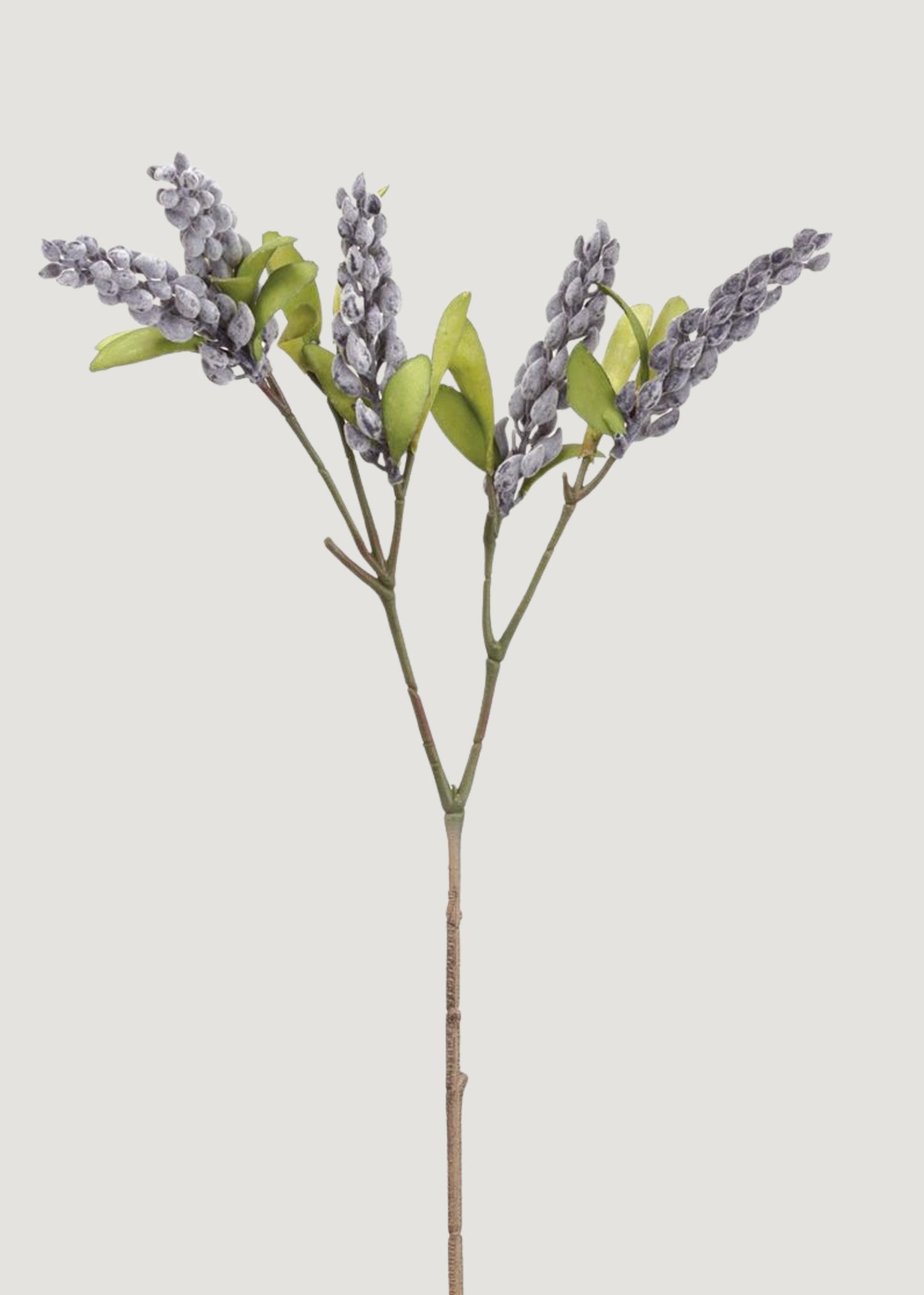 Artificial Berry Cluster Branch in Blue Grey - 25"