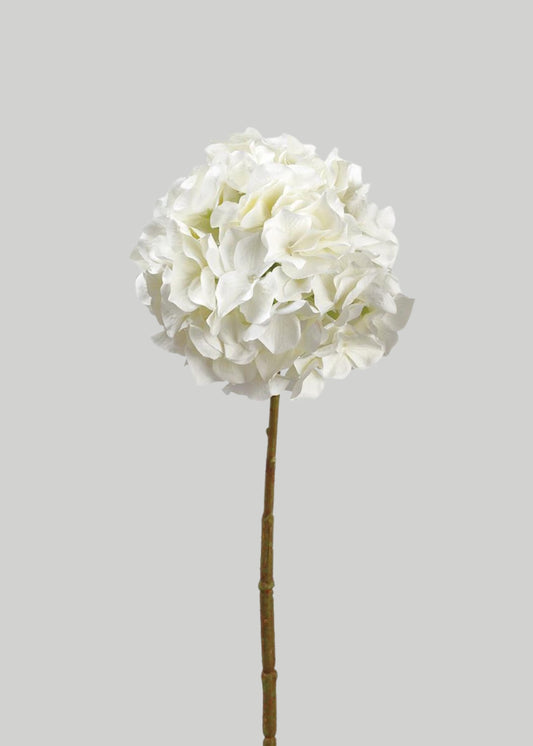 Artificial Hydrangea Blooming Flower in White - 21"