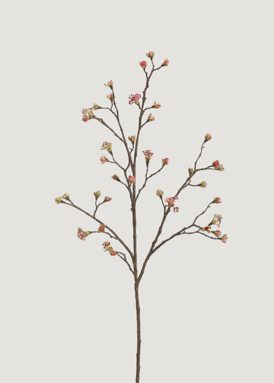 Artificial Budding Flower Branch in Fuchsia - 42"