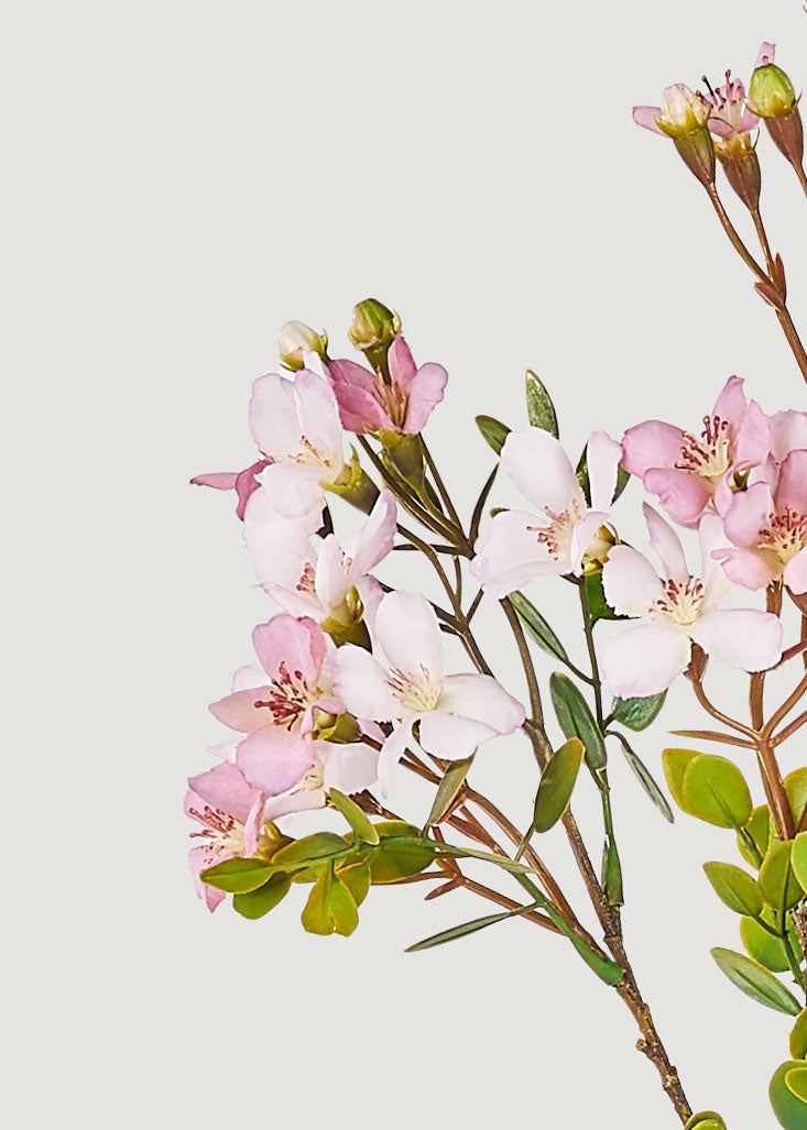 Artificial Blossom Flower Branch in Pale Lavender - 33.5"