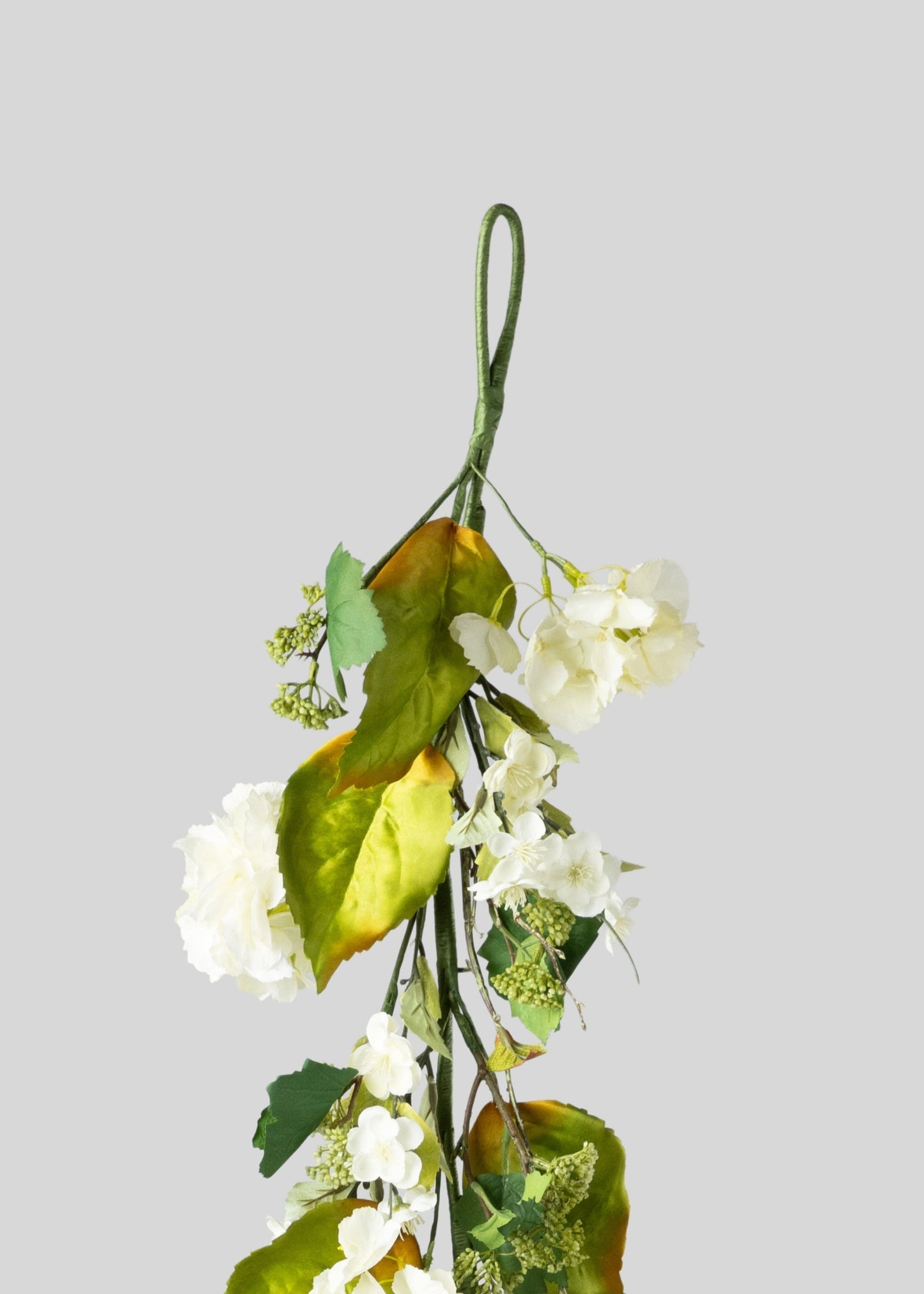 Artificial Blooming Hydrangea Flower Garland in Cream - 72"