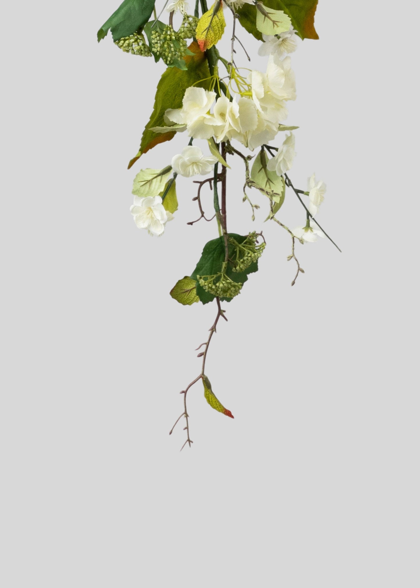 Artificial Blooming Hydrangea Flower Garland in Cream - 72"