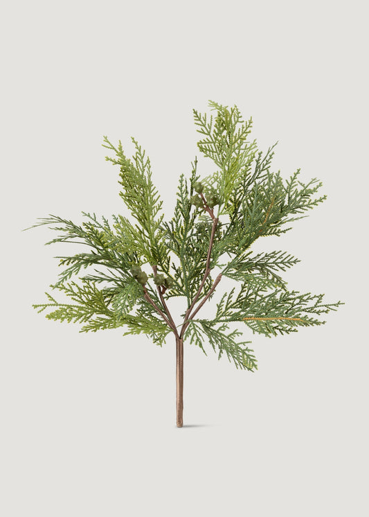 Artificial Holiday Greens Cedar Bush - 16"